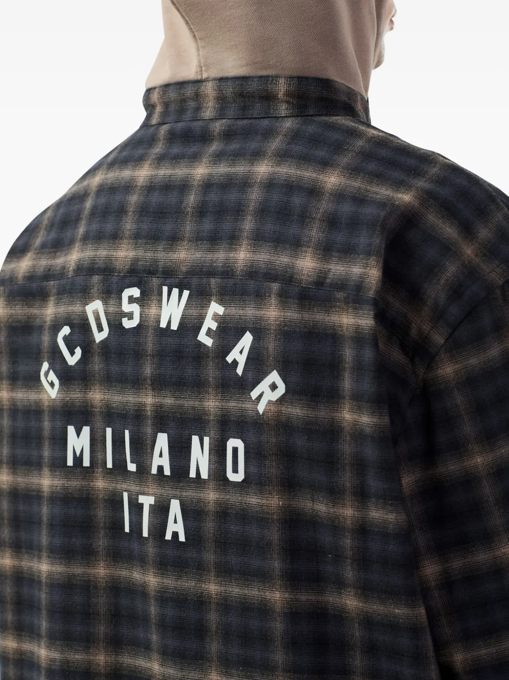 GCDS Geruit overhemd Blauw