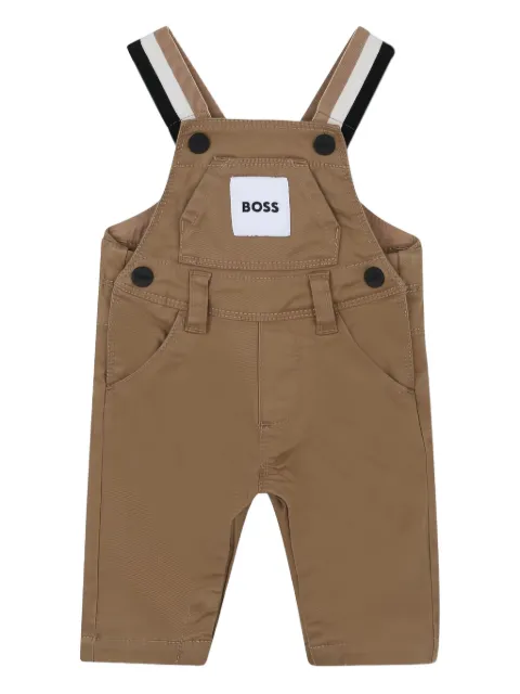 BOSS Kidswear striped-straps dungaree