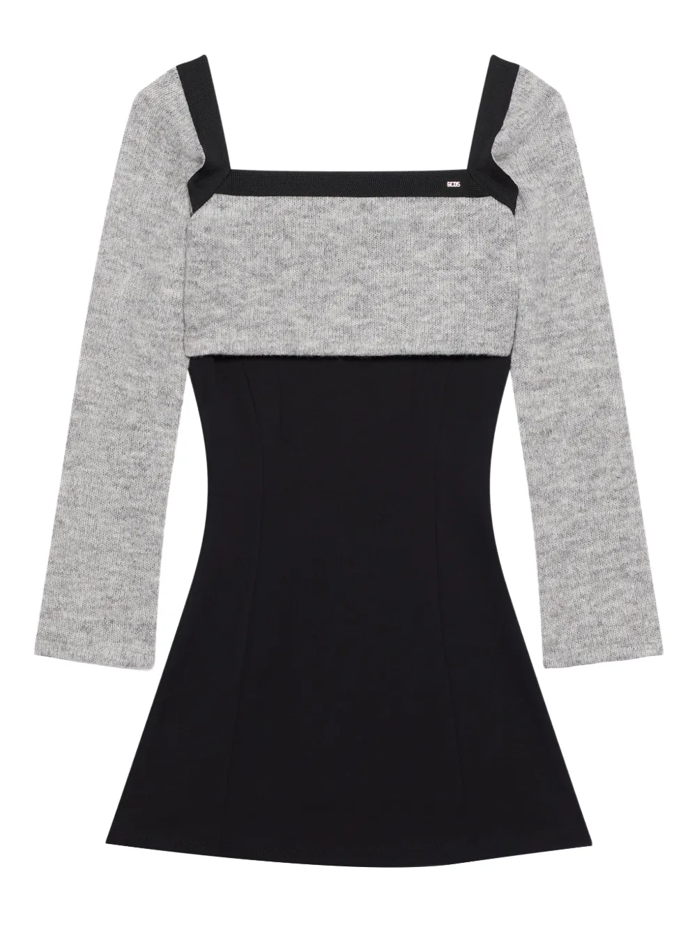 GCDS square-neck mini dress (two-piece) | Black | Image 1