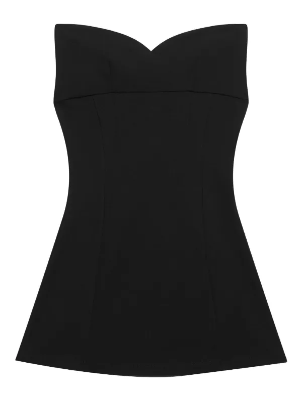 Gcds Square-neck Mini Dress - Black