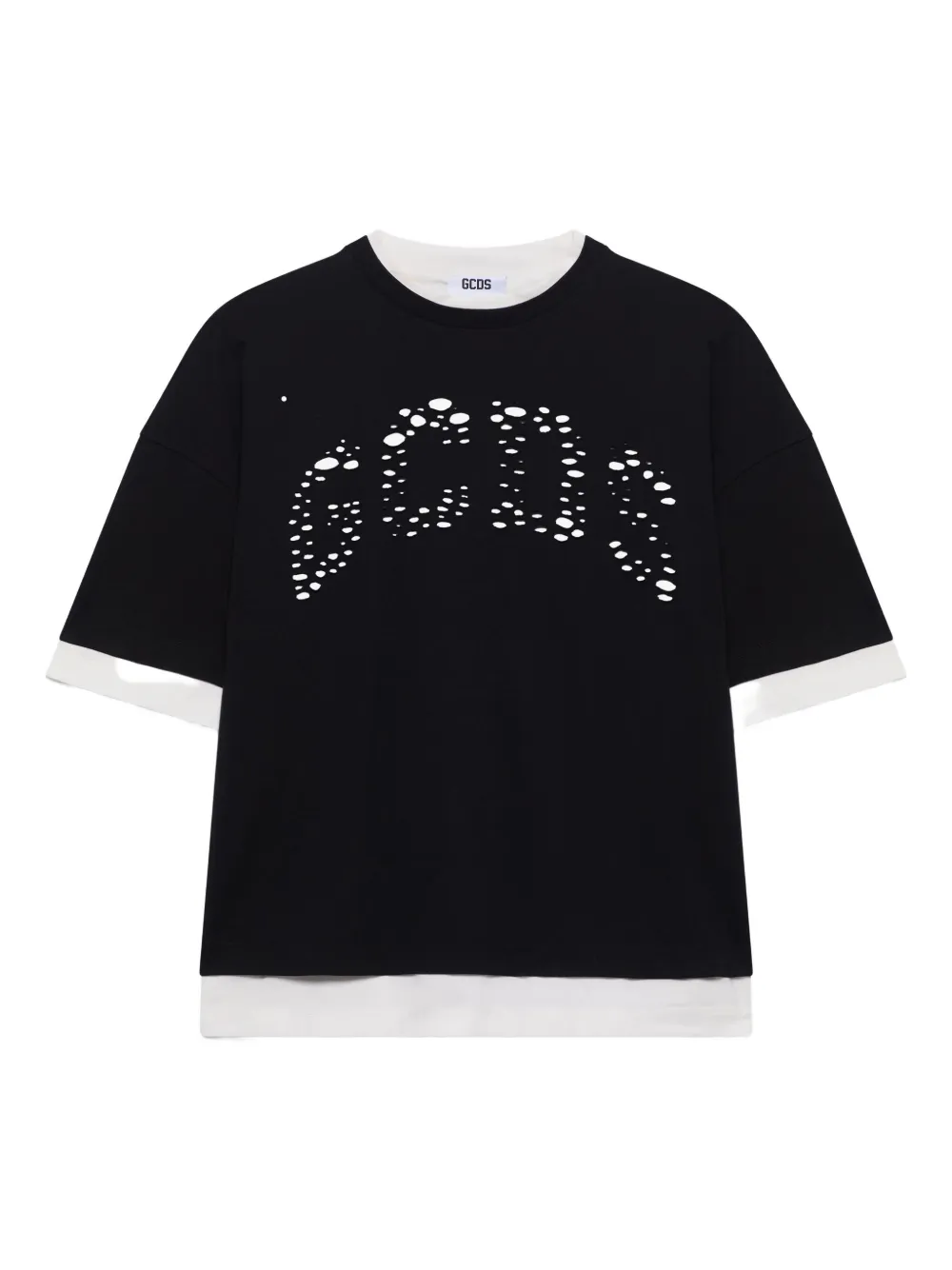 GCDS playera a capas con perforaciones | negro | Image 1
