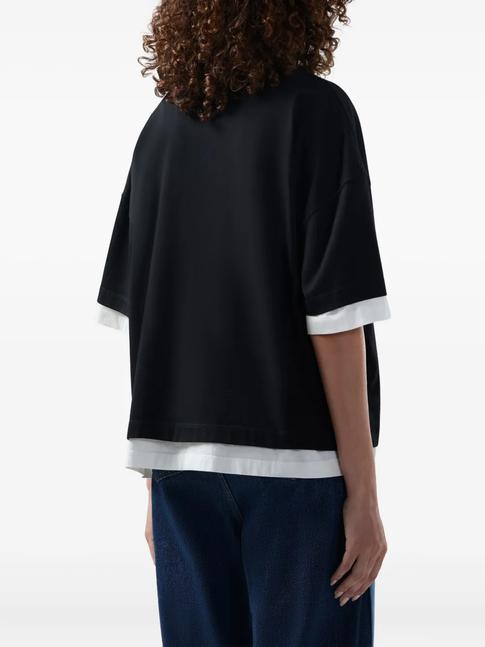 Gcds Perforated Layered T-shirt In Black