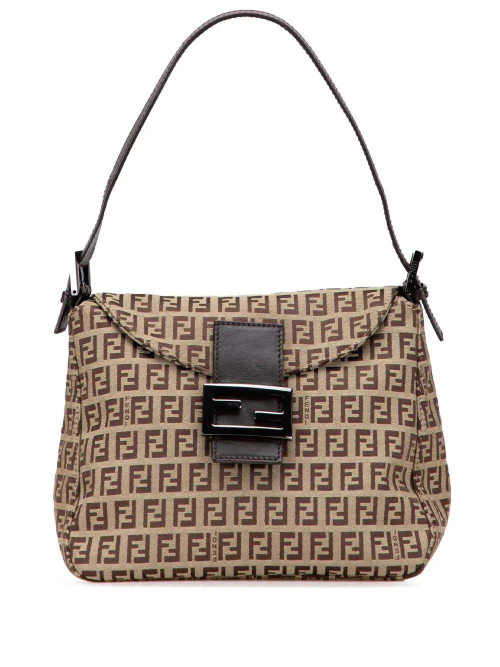 Fendi Pre-Owned 20th Century Zucchino Canvas Double Flap Mamma shoulder bag | Brown | Image 1