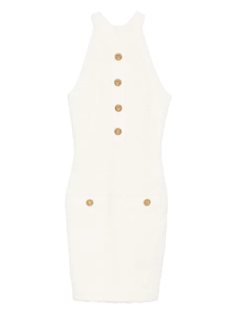 Balmain button-detail mini dress