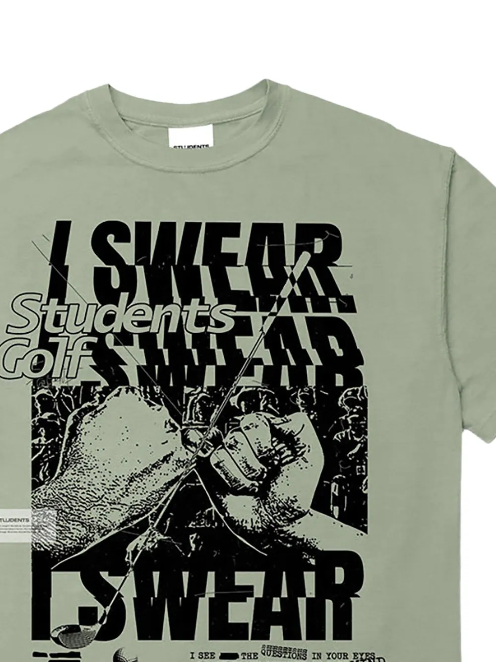 Students Golf I Swear T-shirt met grafische print - Groen