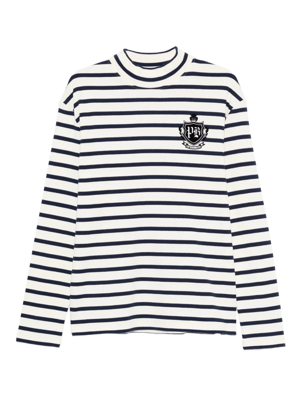 Balmain ストライプ ロングTシャツ - ホワイト Balmain ストライプ ロングTシャツ - ホワイト