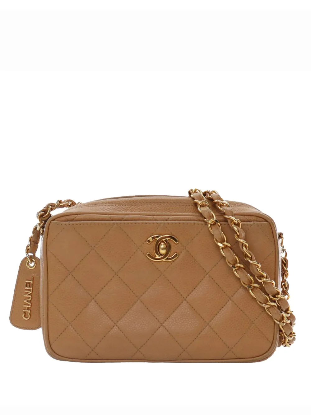 CHANEL Pre-Owned 1994-1996 CC Quilted Caviar Camera Bag crossbody bag | Brown | Image 1
