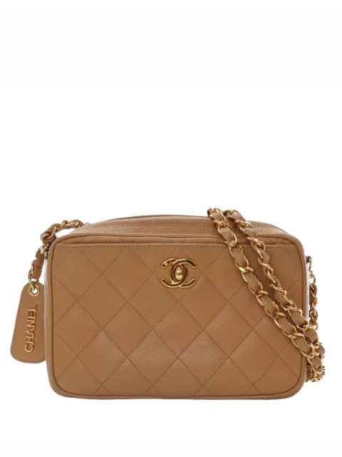 CHANEL Pre-Owned 1994-1996 CC Quilted Caviar Camera Bag crossbody bag