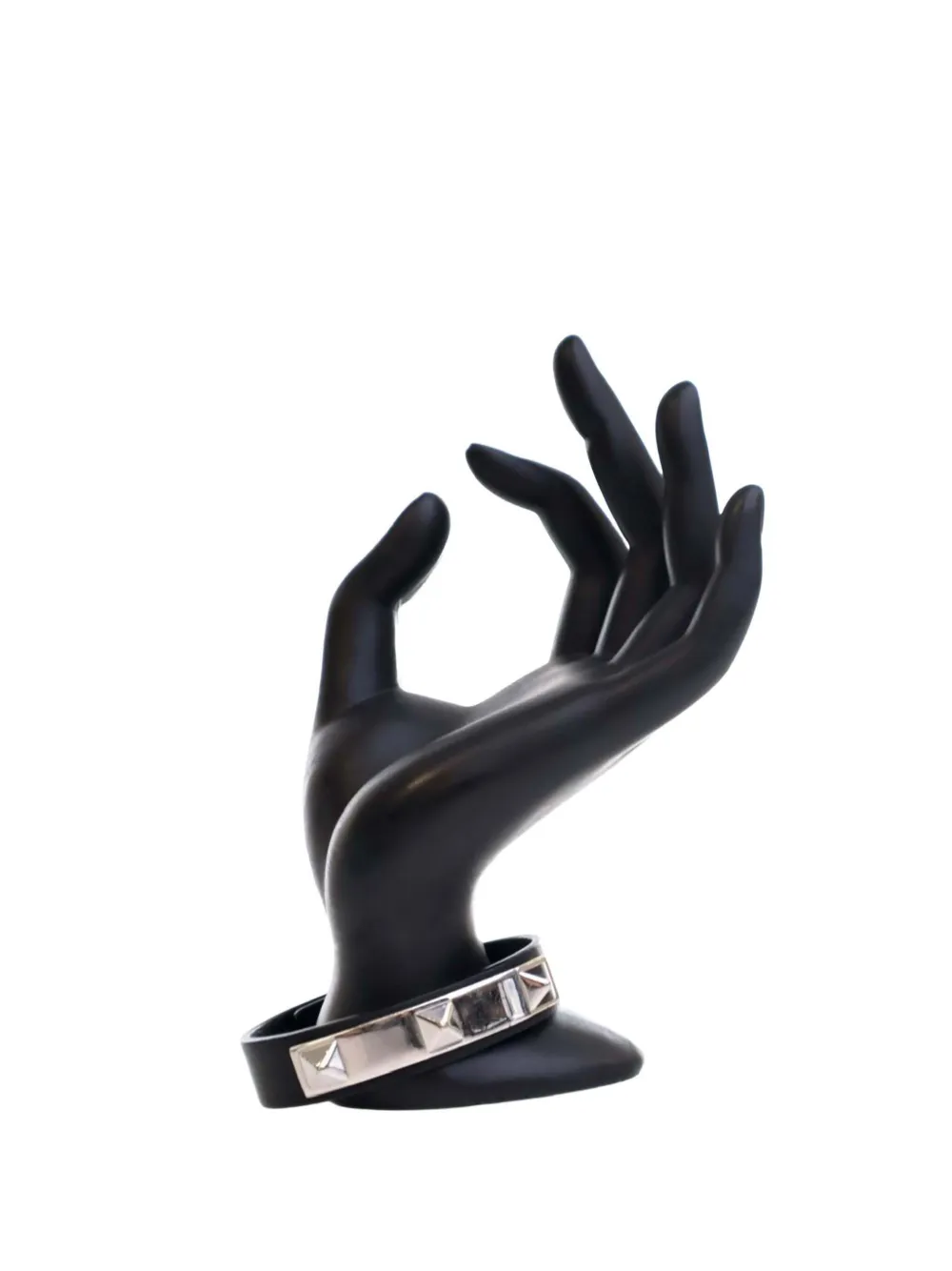 Valentino Garavani Pre-Owned 2010-2025 Leather Rockstud Bracelet costume bracelet | Black | Image 1
