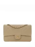 CHANEL Pre-Owned 1996-1997 Medium Classic Lambskin Double Flap shoulder bag - Brown