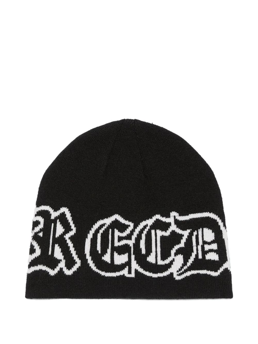 GCDS embroidered logo beanie hat | Black | Image 1