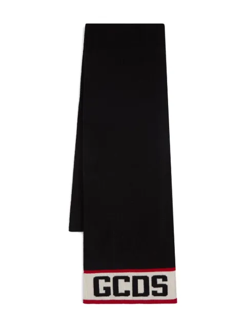 GCDS logo knitted scarf