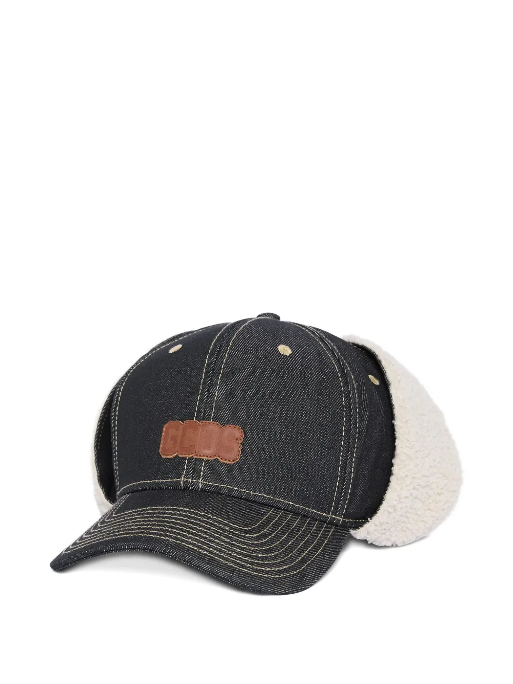 Gcds Earflaps Denim Cap In Black