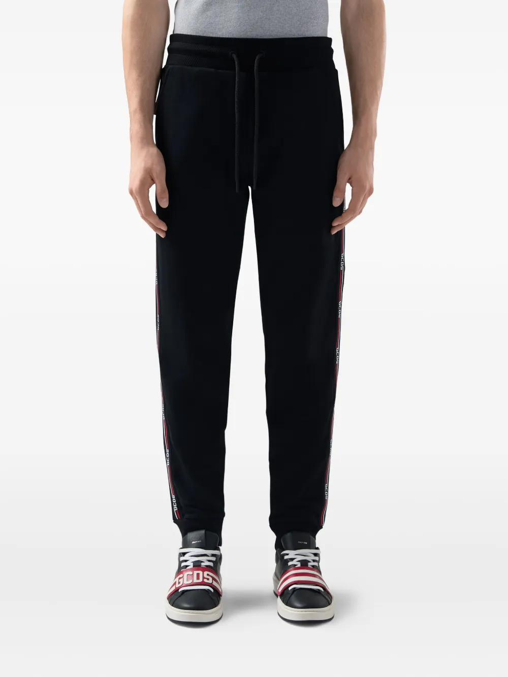 GCDS Broek met logoband Zwart