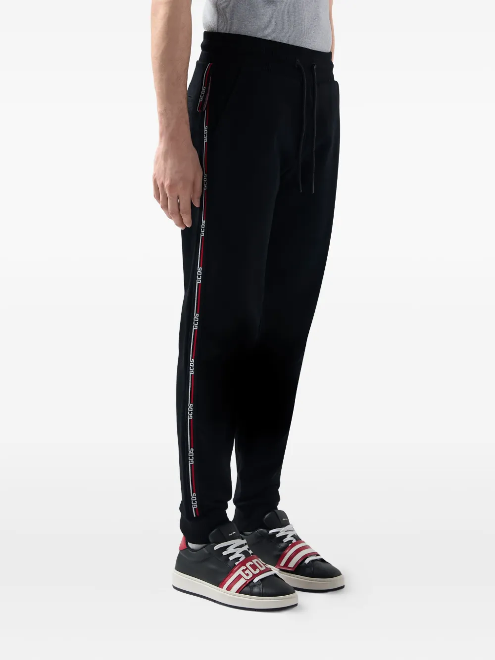 GCDS Broek met logoband Zwart