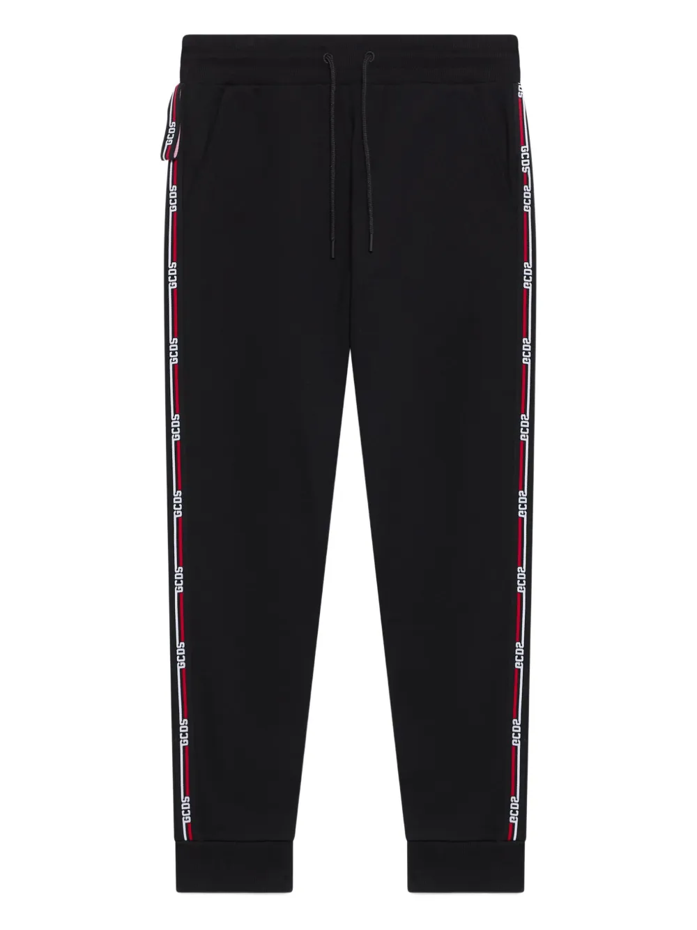 GCDS logo-tape pants | Black | Image 1