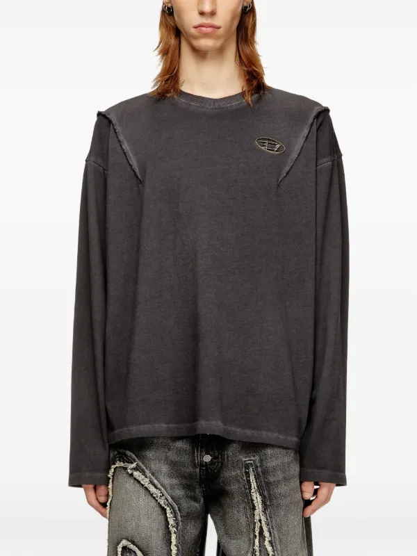 Diesel long-sleeve T-shirt With Faded Effect | Black | FARFETCH
