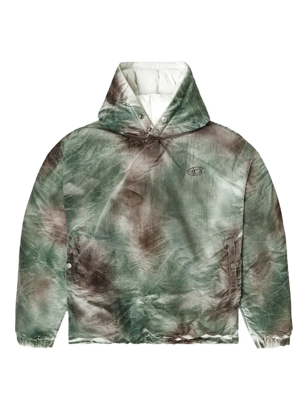 Diesel chamarra capitonada con capucha en colaboración con Thug Club | verde | Image 1