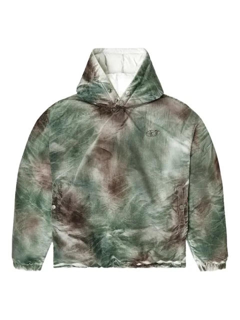 Diesel x Thug Club tie-dye hooded puffer jacket