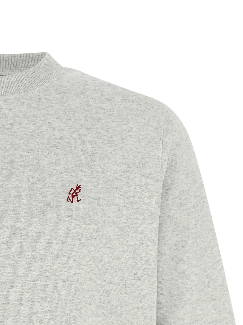 Gramicci Embroidered Crew-neck Sweatshirt In Gray