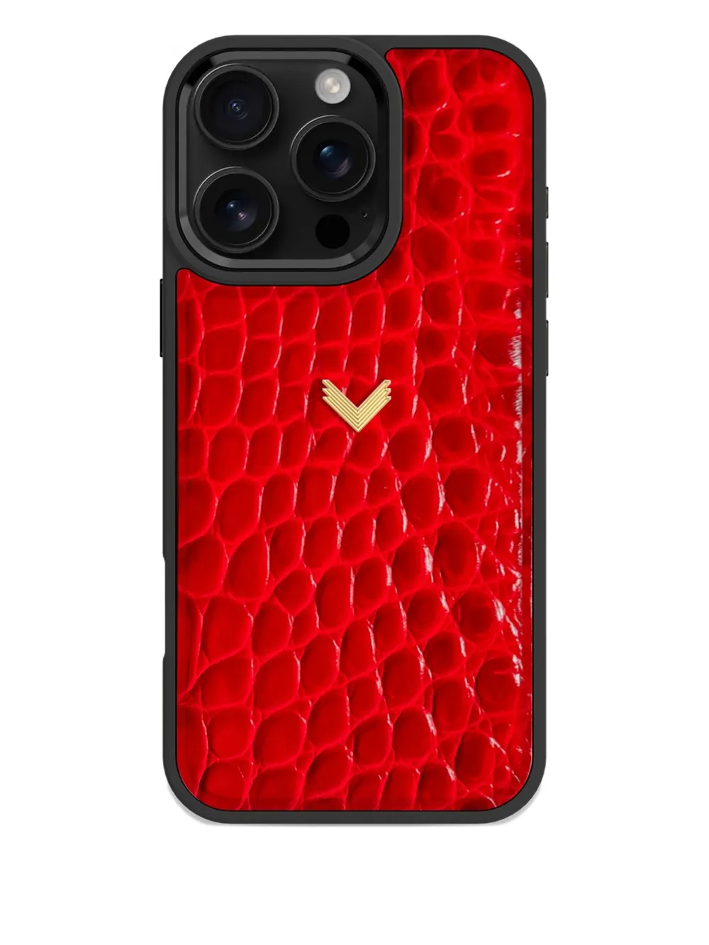 Velante Crocodile-texture Iphone 16 Pro Phone Case In Red