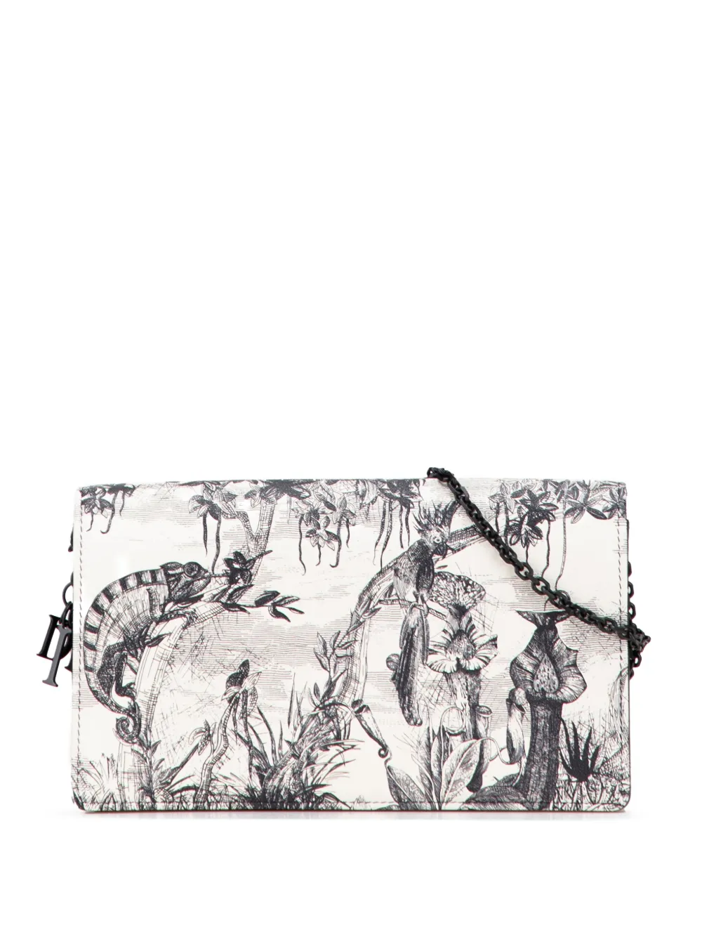 Christian Dior Pre-Owned 2019 Calfskin Toile De Jouy Carnivora Wallet Christian Dior Pre-Owned 2019 Calfskin Toile De Jouy Carnivora Wallet