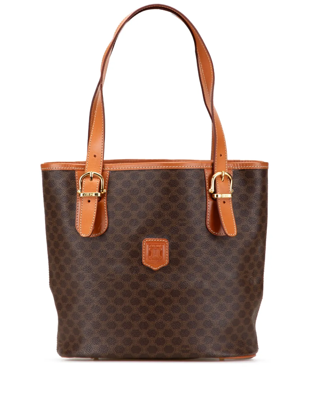 Celine Pre-Owned 1998 マカダム コーテッドキャンバス トートバッグ - ブラウン Celine Pre-Owned 1998 マカダム コーテッドキャンバス トートバッグ - ブラウン