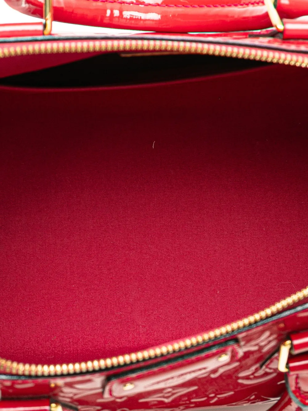 Pre-owned Louis Vuitton 2014 Monogram Vernis Montana Handbag In Red