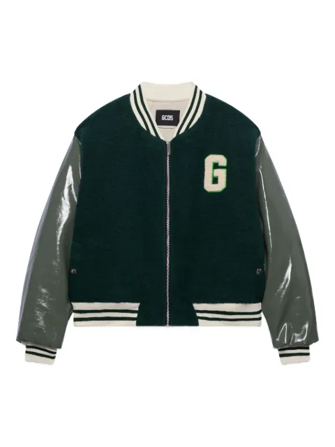 GCDS letterman zip jacket