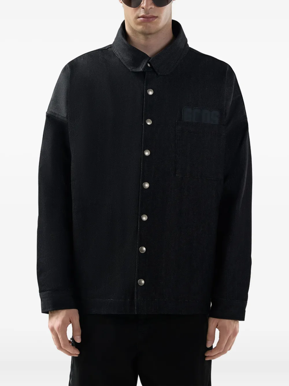 GCDS Shirtjack met vlakken Zwart