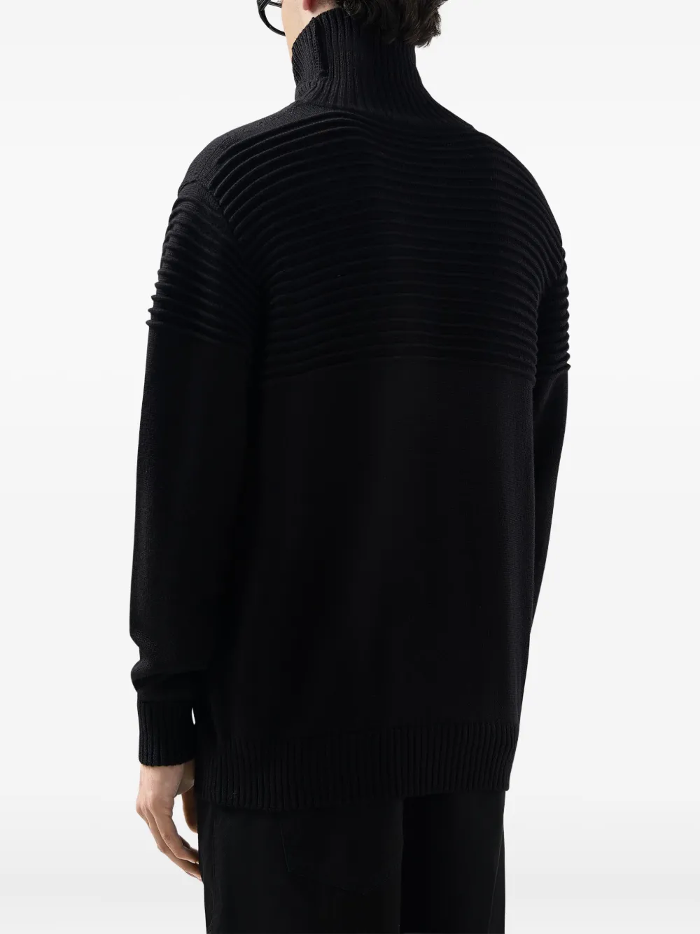 GCDS Geribbelde coltrui Zwart