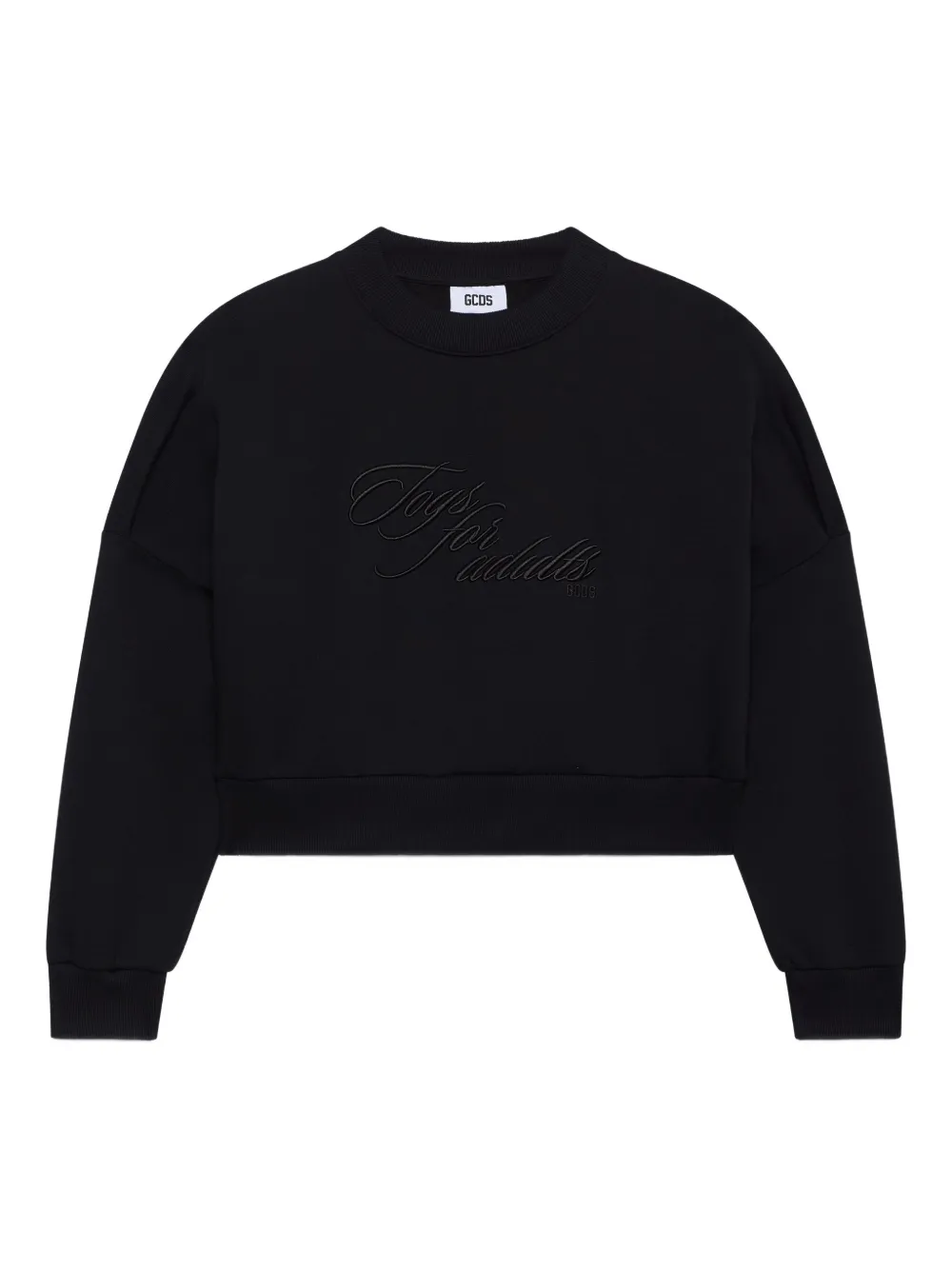 GCDS logo-embroidered sweatshirt | Black | Image 1