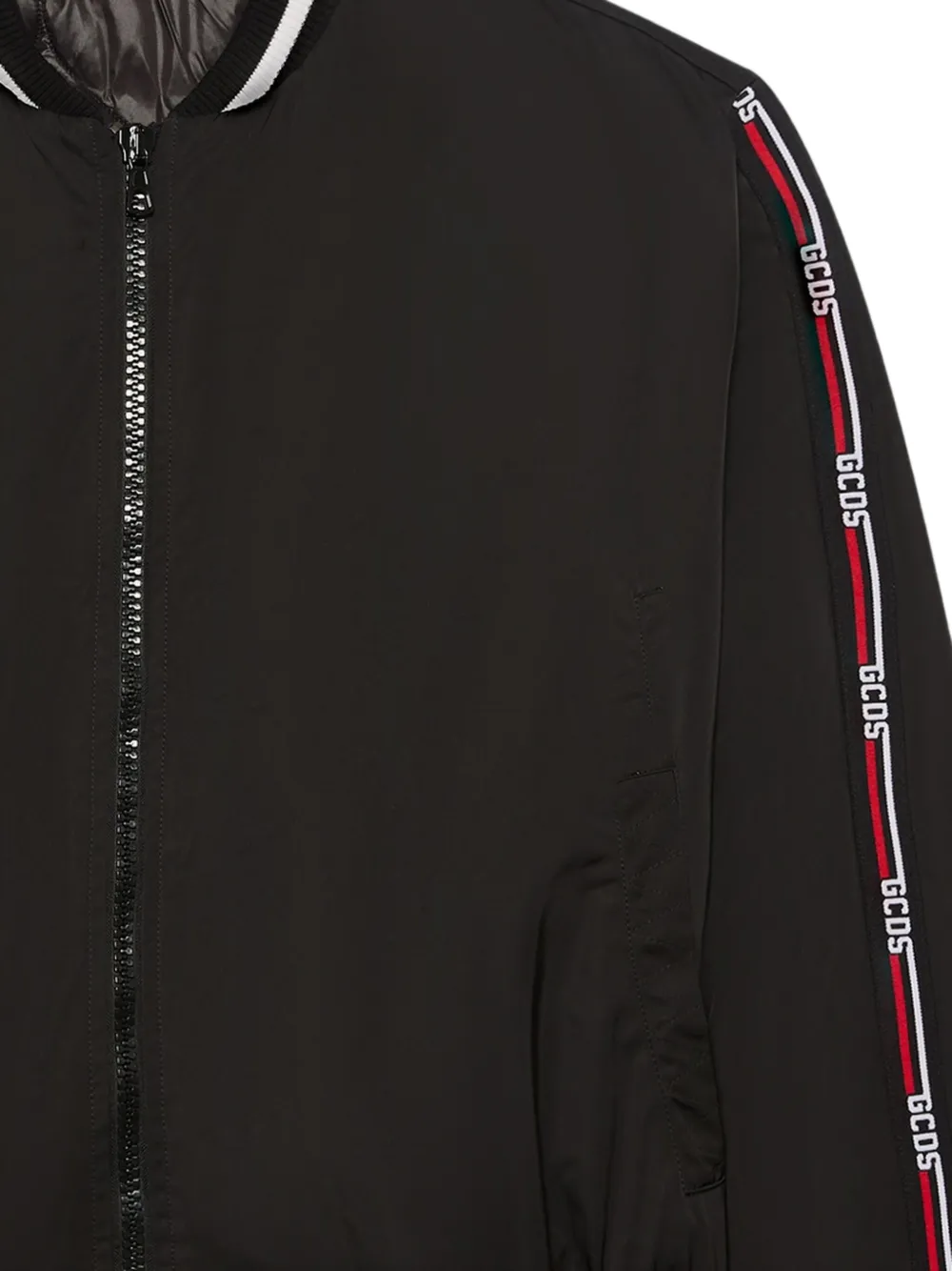 GCDS zip-up logo-stripe jacket | Bomber Jackets | Image 2