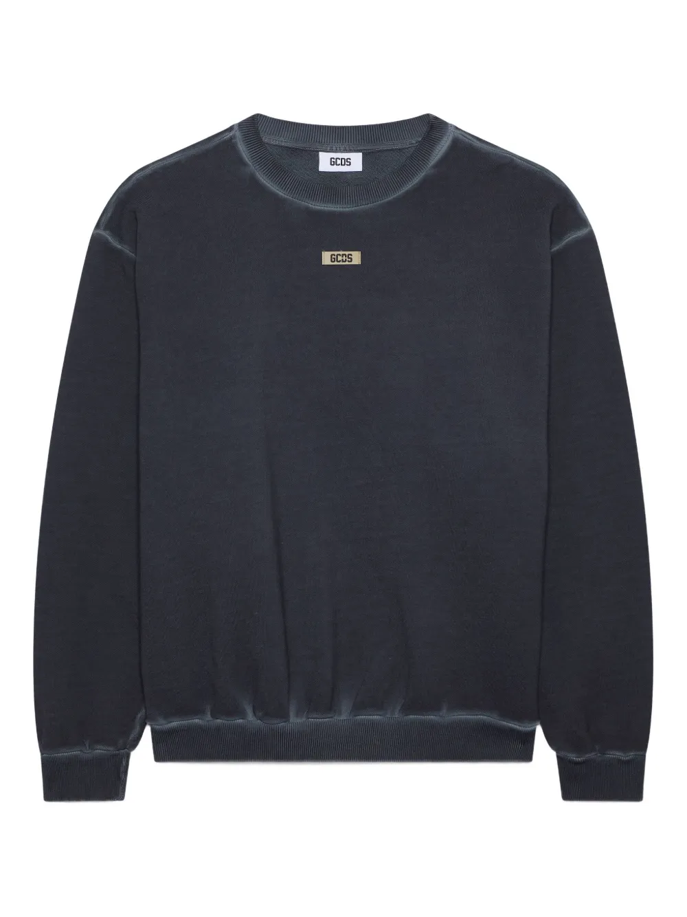 GCDS sudadera con placa del logo | azul | Image 1