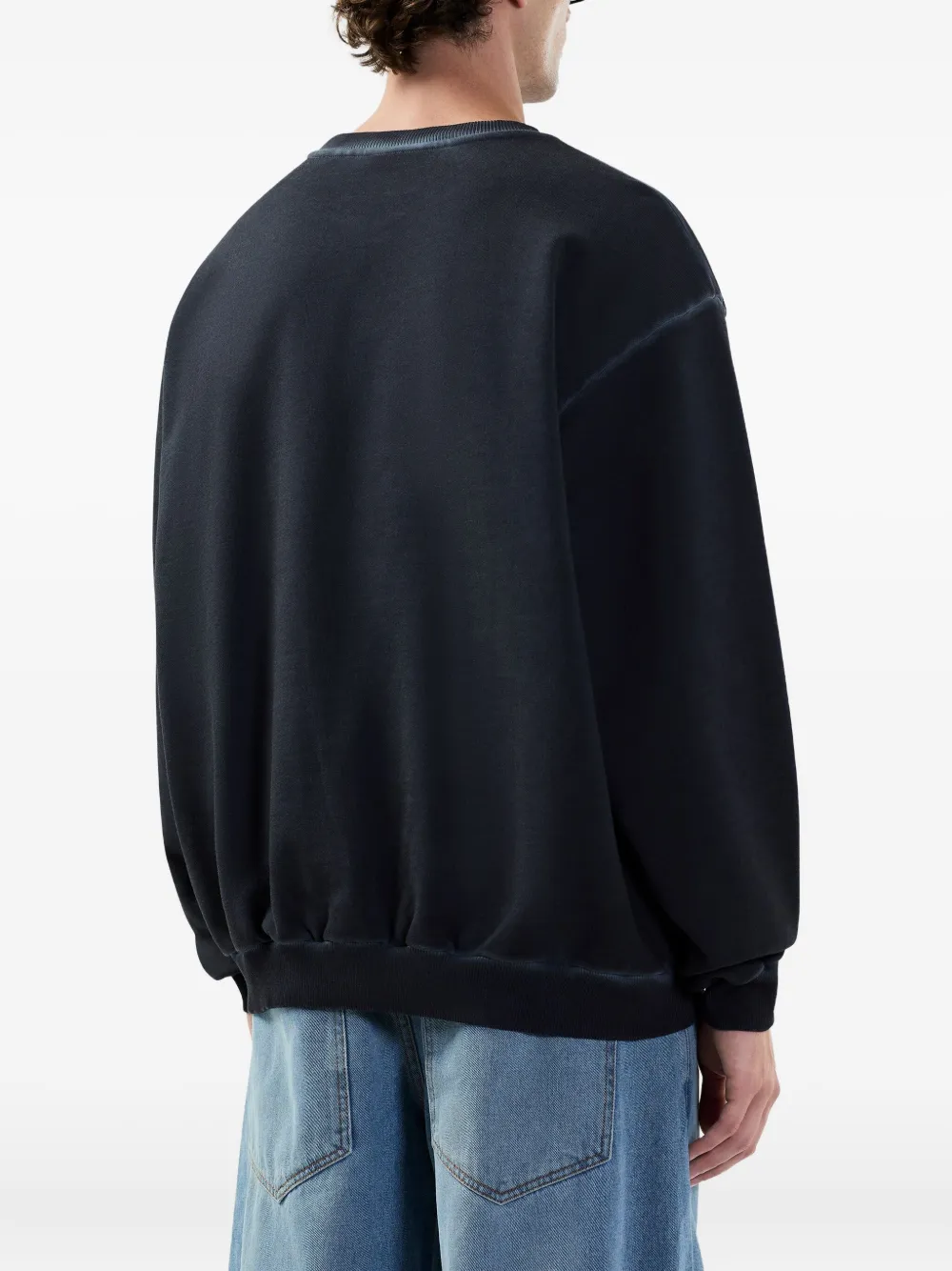 GCDS Sweater met logoplakkaat Blauw