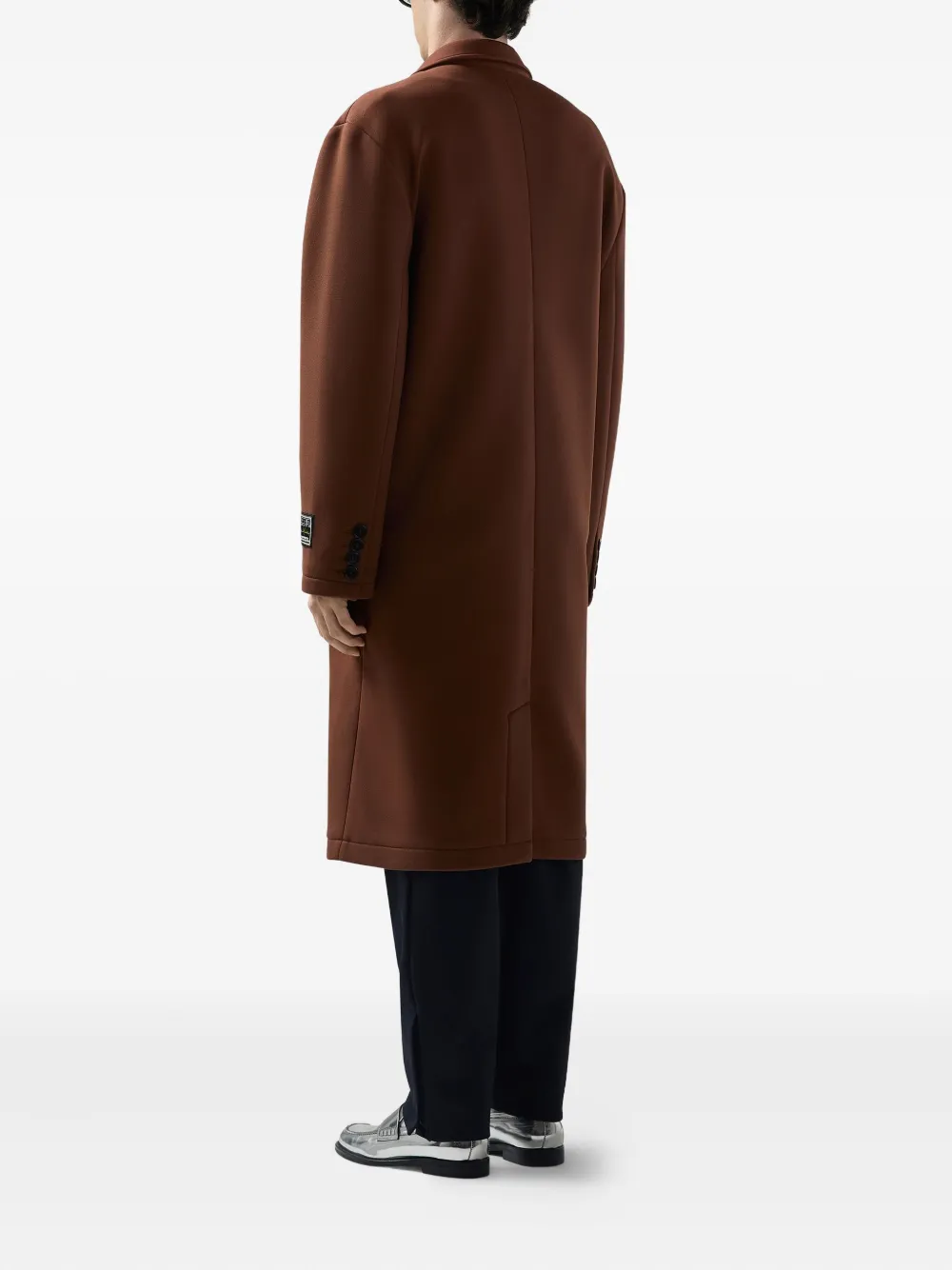 GCDS Mantel met dubbele rij knopen Bruin