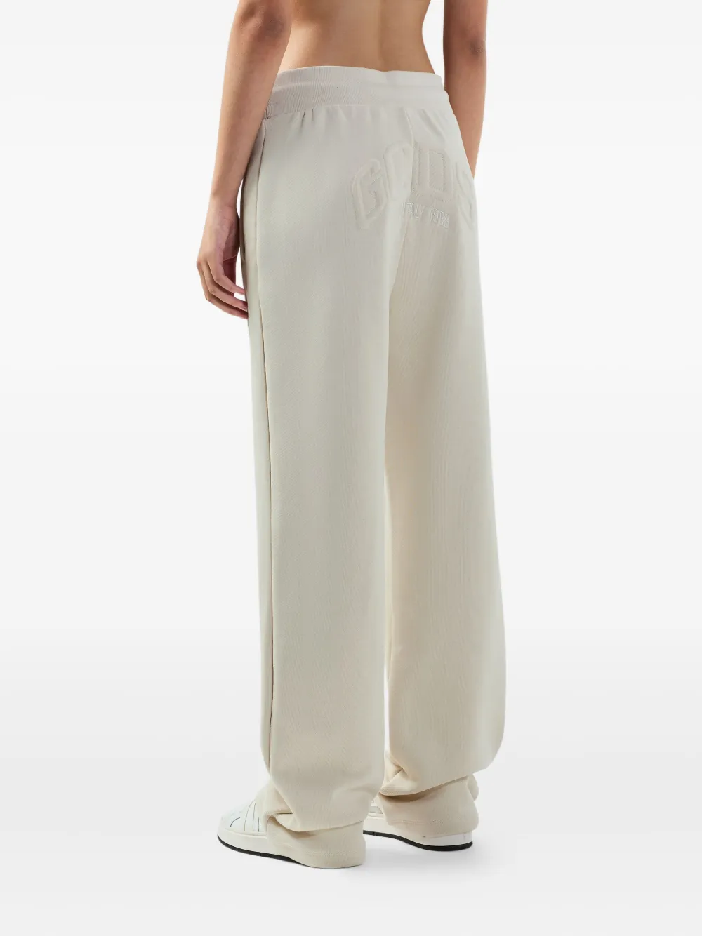 GCDS Broek met logoprint Beige