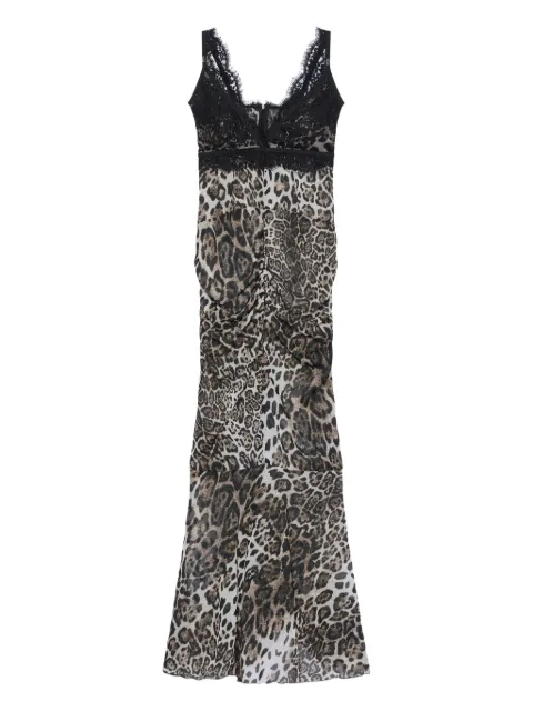 GCDS lace leopard dress