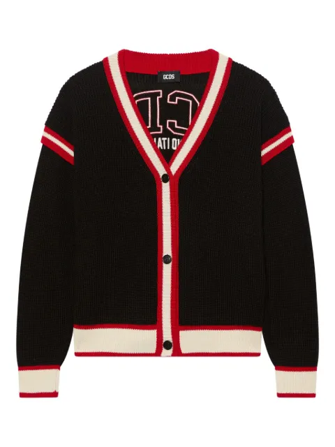 GCDS logo-embroidered cardigan