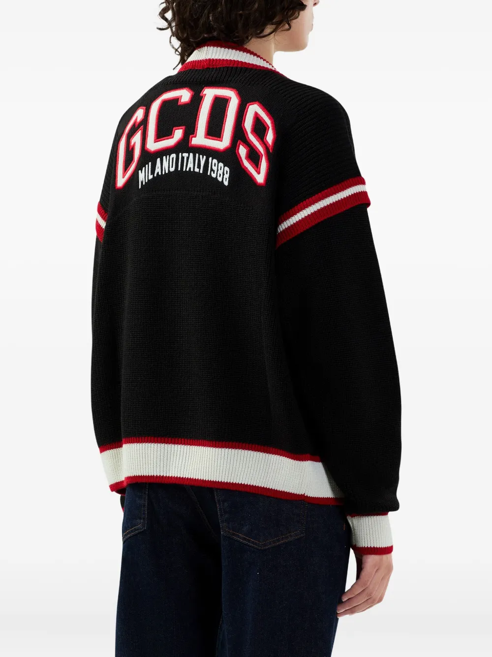 GCDS Vest van wolblend Zwart