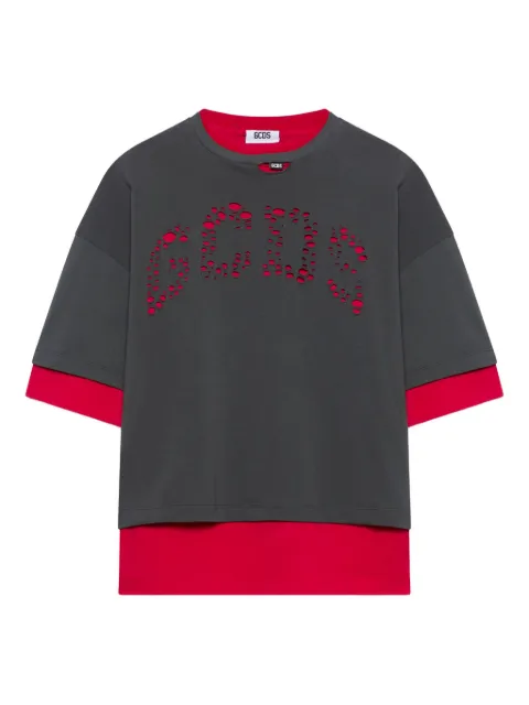 GCDS laser cut-logo T-shirt