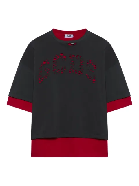 GCDS laser cut-logo T-shirt
