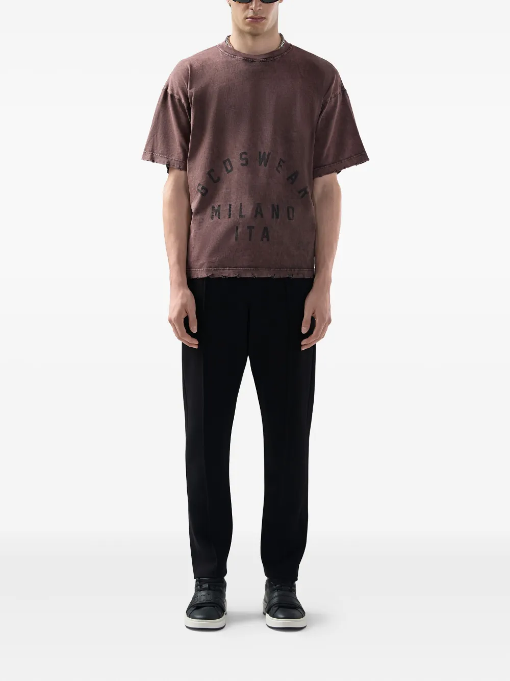 GCDS drawstring panelled pants | Regular-Fit & Straight Leg Pants | Image 2