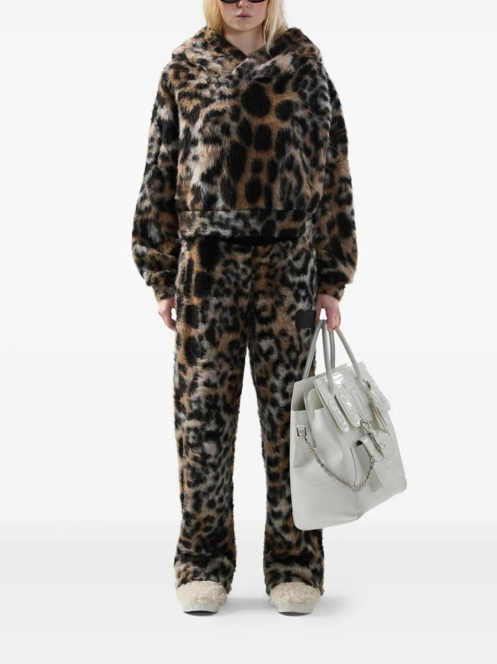 GCDS leopard-print drawstring trousers | Wide Leg Pants | Image 2