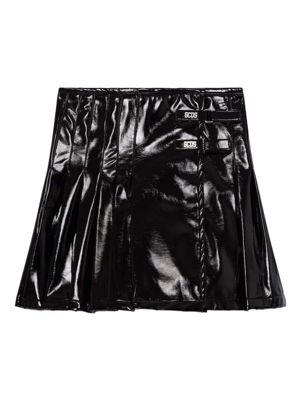 GCDS falda plisada con hebilla | negro | Image 1