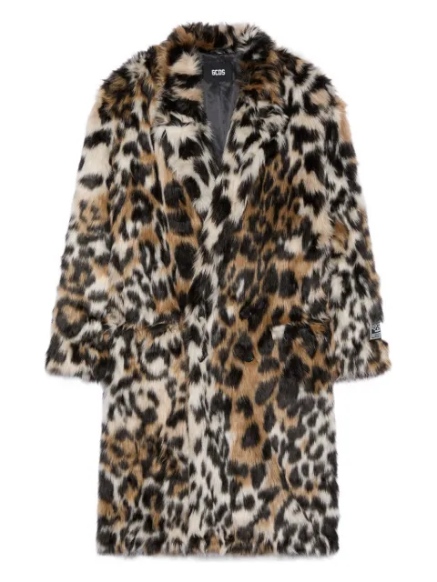 GCDS Leopard print coat