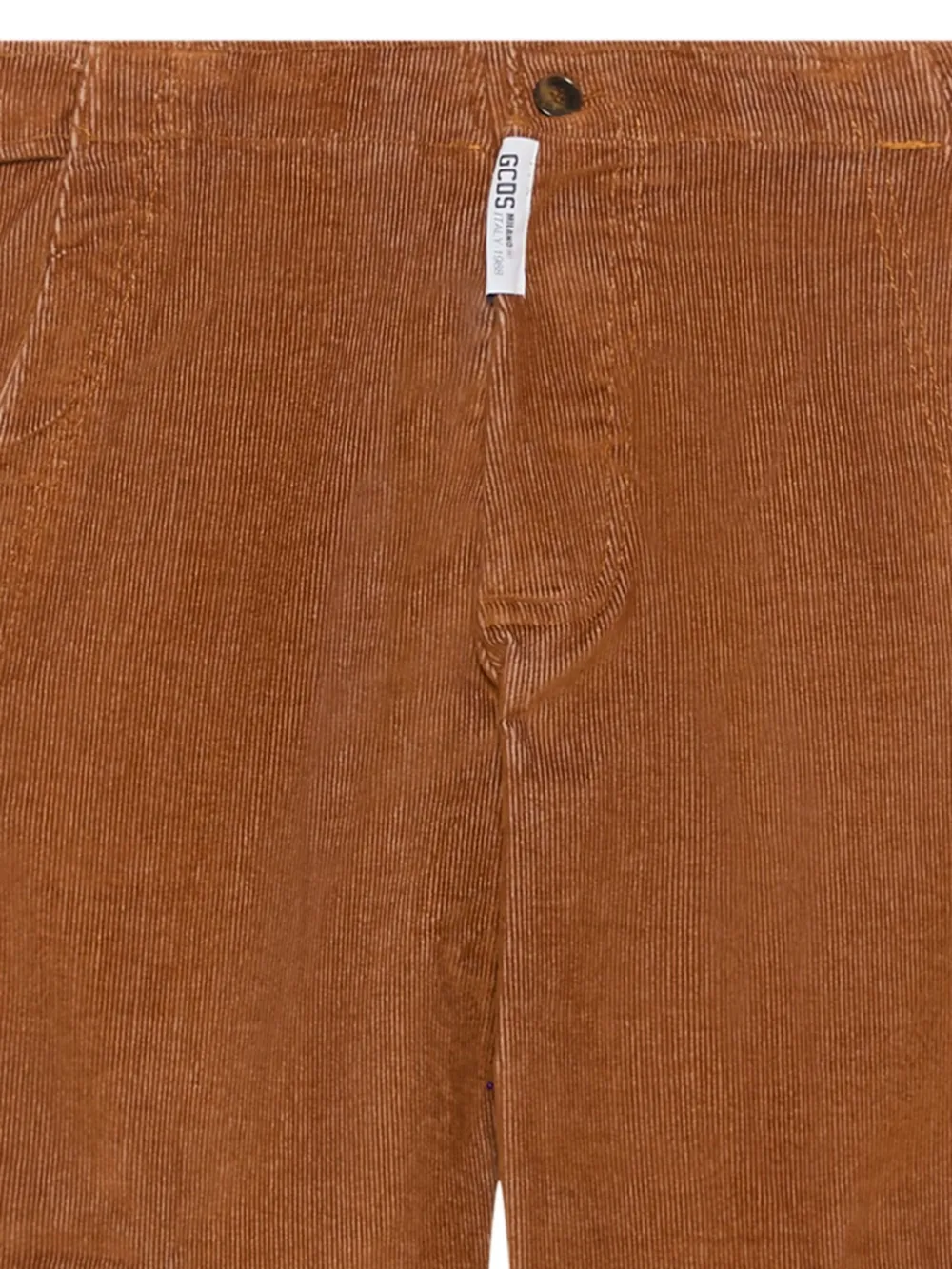GCDS Ribfluwelen straight broek - Bruin