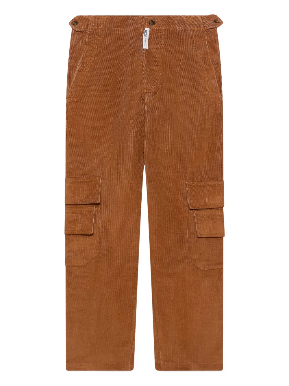 GCDS corduroy straight-leg trousers | Brown | Image 1