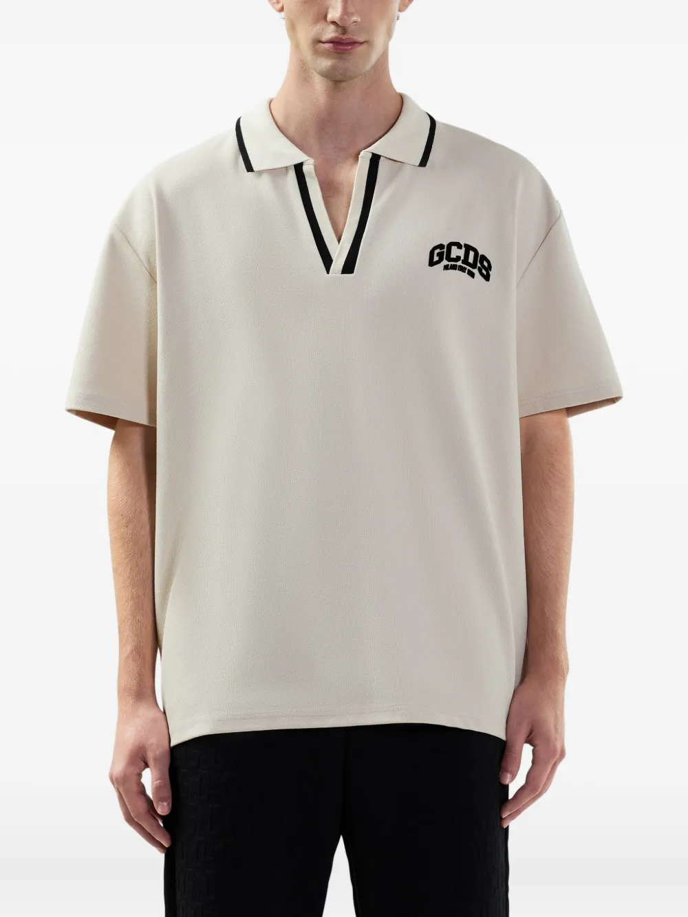 GCDS Piqué poloshirt Beige