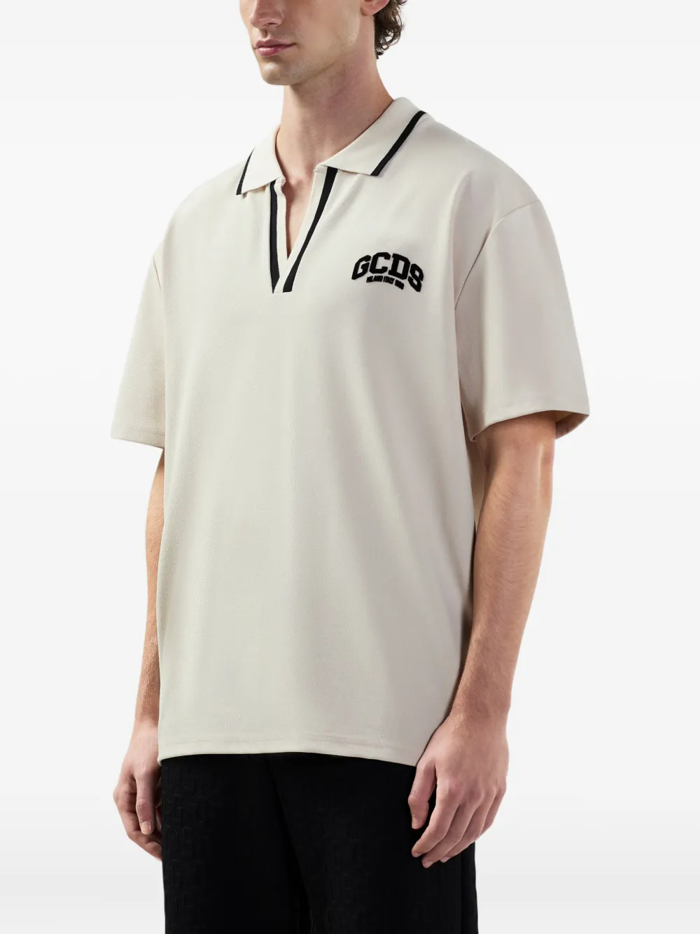 GCDS Piqué poloshirt Beige